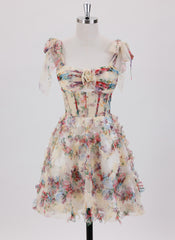 Ball-Gown/Princess Sleeveless Short Tulle Homecoming Dress With Ruffle