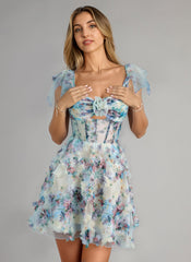 Ball-Gown/Princess Sleeveless Short Tulle Homecoming Dress With Ruffle