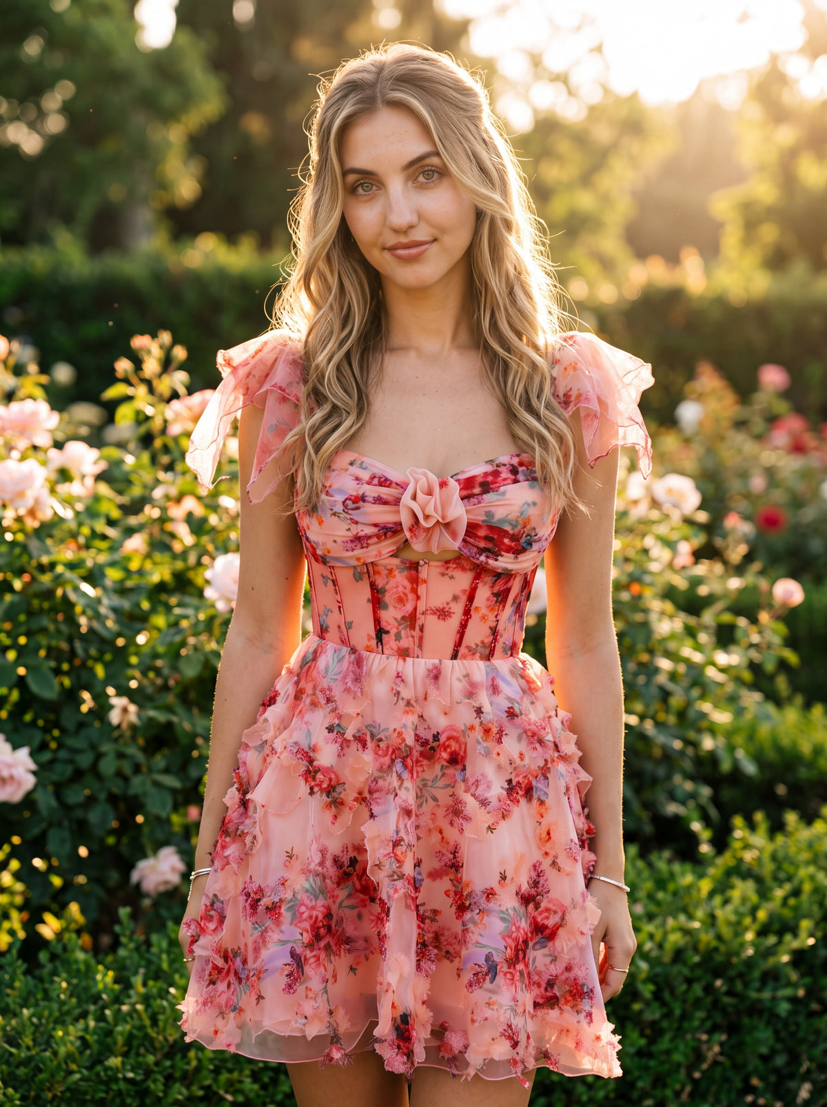Ball-Gown/Princess Sleeveless Short Tulle Homecoming Dress With Ruffle