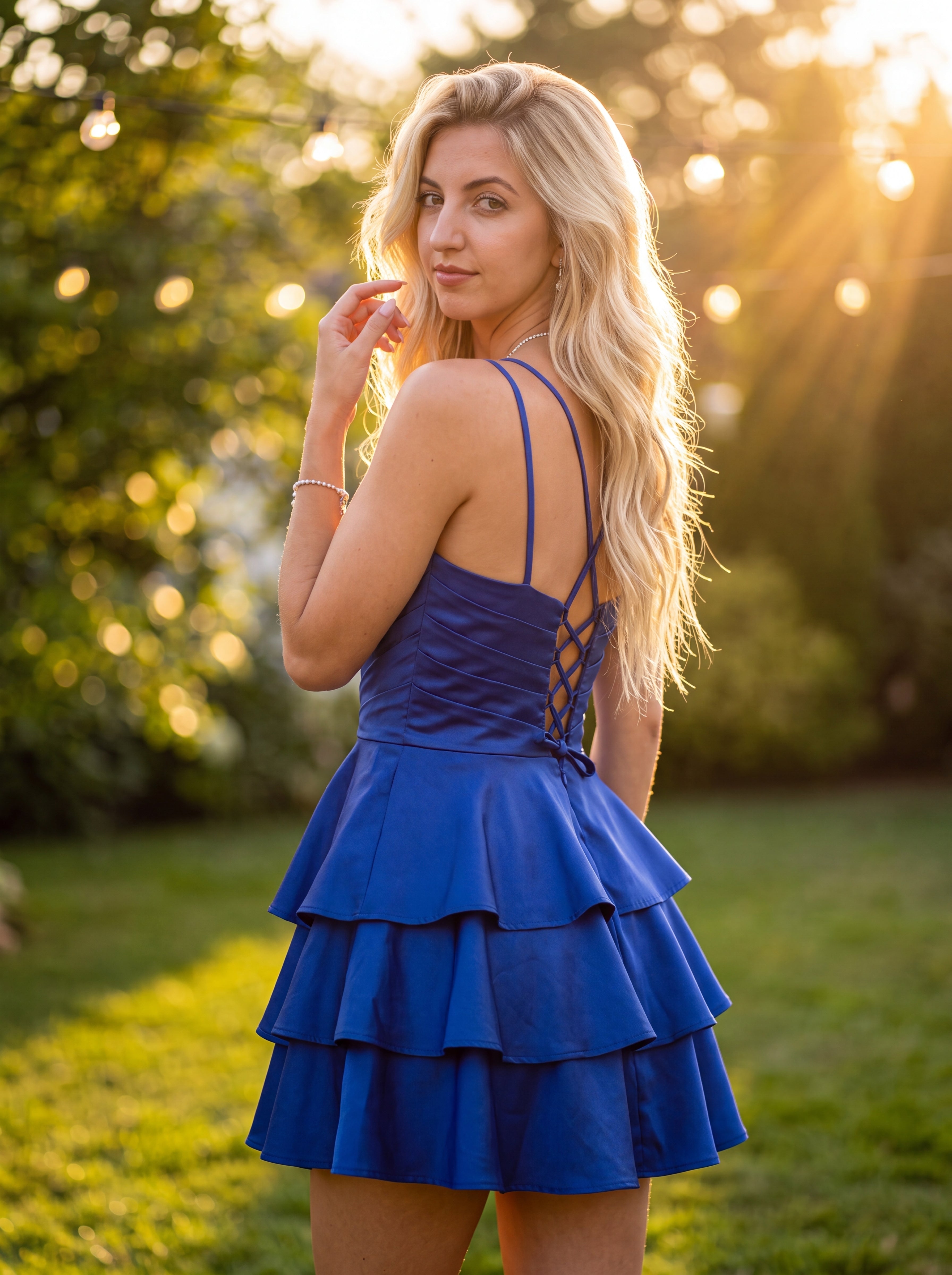 Ball-Gown/Princess Spaghetti Straps Short Satin Homecoming Dress With Pleated