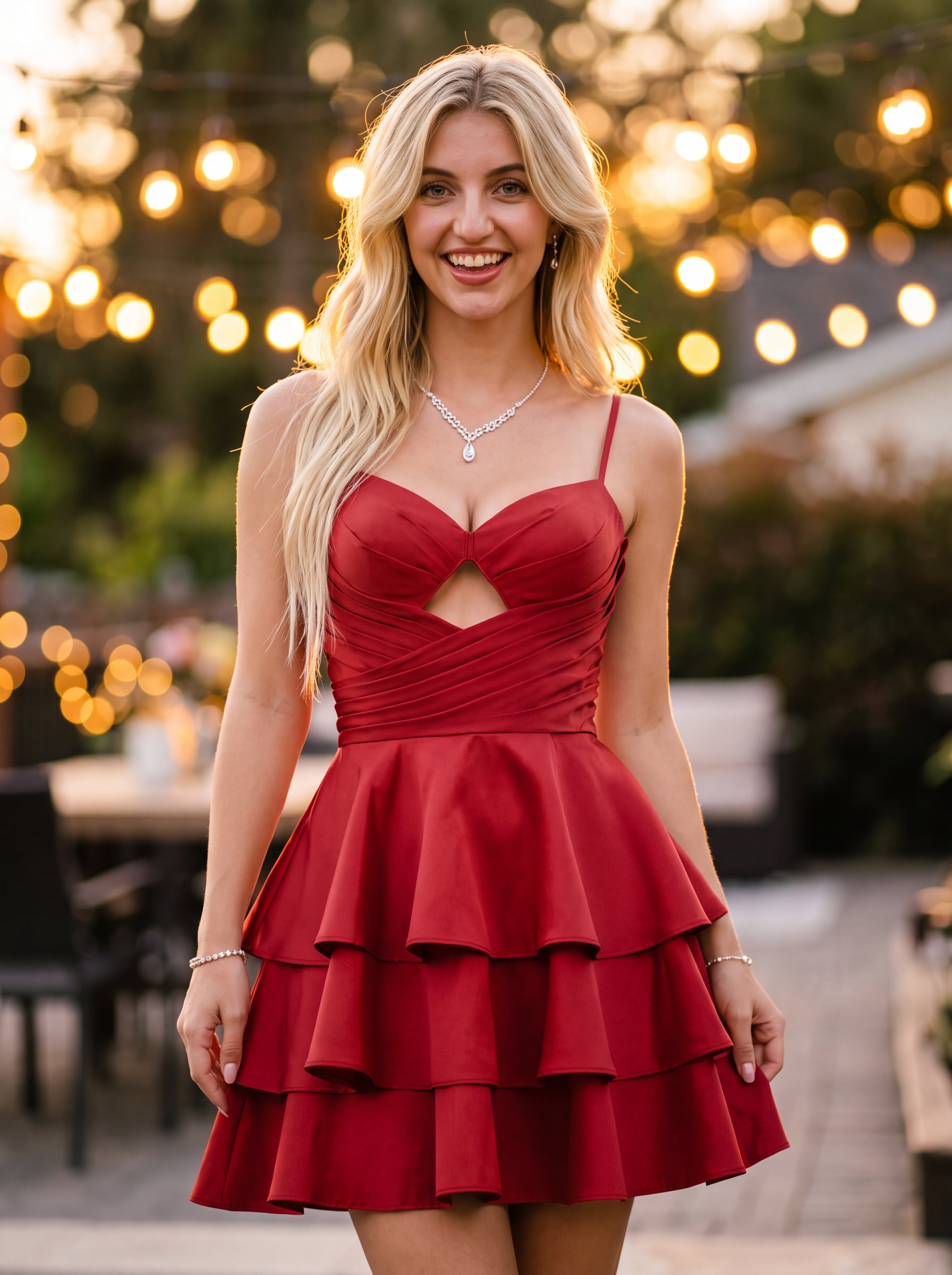 Ball-Gown/Princess Spaghetti Straps Short Satin Homecoming Dress With Pleated