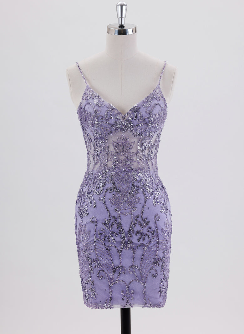 Sheath Spaghetti Straps Short Sequin Homecoming Dress With Sequins KOREYILA Sheath Spaghetti Straps Short Sequin Homecoming Dress With Sequins KOREYILA