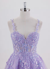 Ball-Gown/Princess Sleeveless Short Tulle Homecoming Dress With Sequins