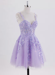 Ball-Gown/Princess Sleeveless Short Tulle Homecoming Dress With Sequins