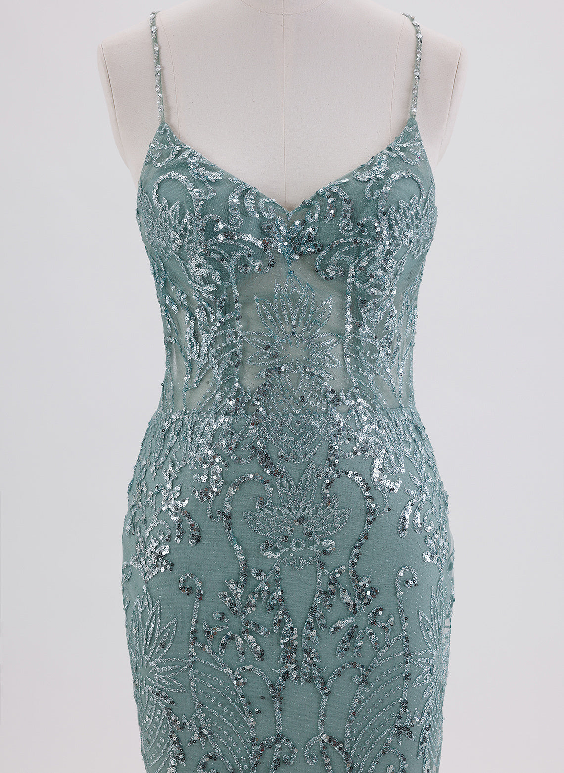 Sheath/Column Spaghetti Straps Short Sequin Homecoming Dress With Sequins