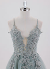 Ball-Gown/Princess Spaghetti Straps Short Satin Homecoming Dress With Appliques Lace