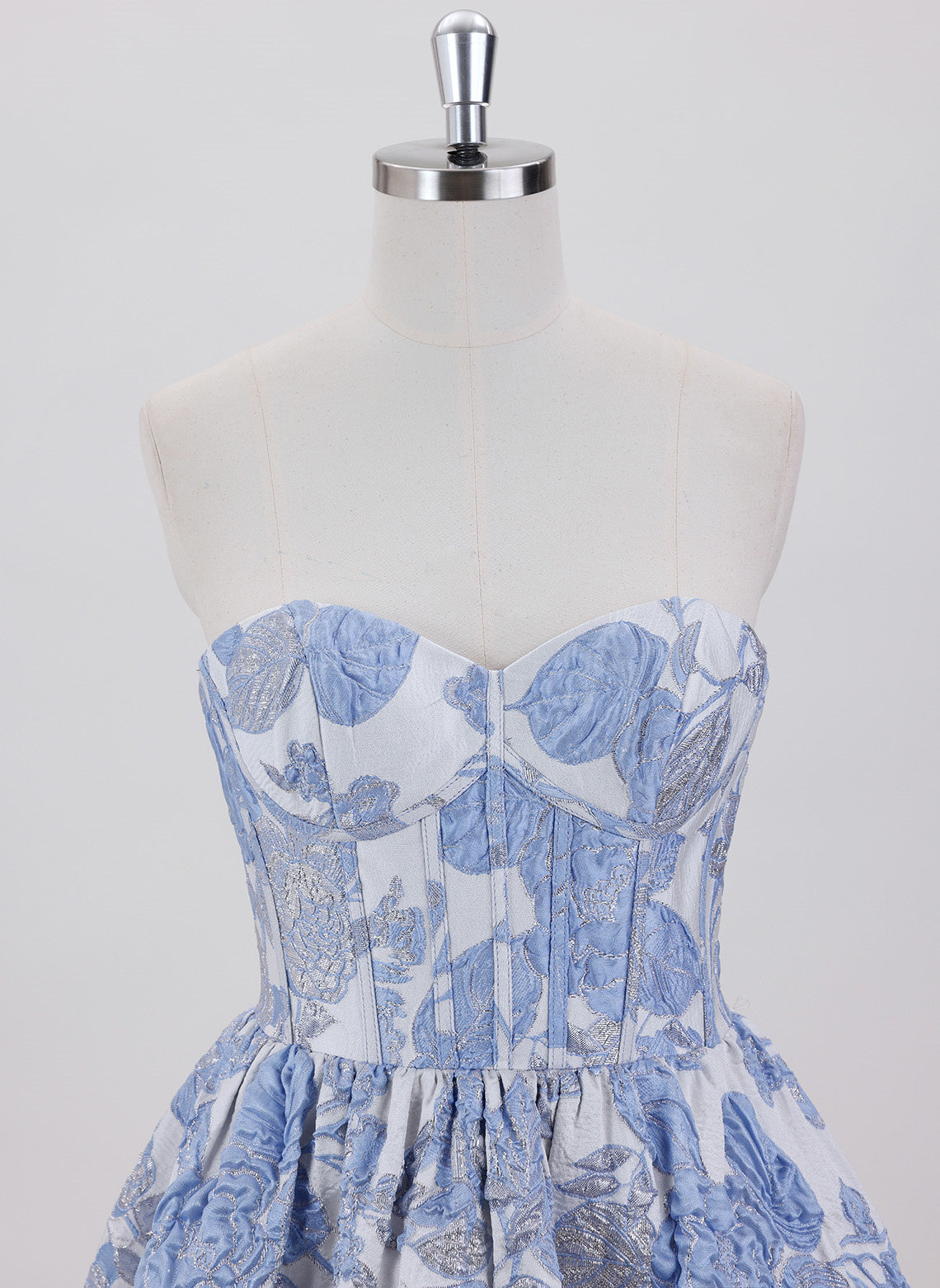 Ball-Gown/Princess Sleeveless Short Jacquard Homecoming Dress