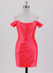 Sheath/Column Short Jersey Homecoming Dress With Pleated