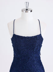 Sheath/Column Spaghetti Straps Short Lace Homecoming Dress With Sequins