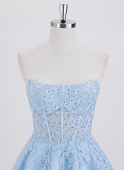 Ball-Gown/Princess Sleeveless Short Tulle Homecoming Dress With Appliques
