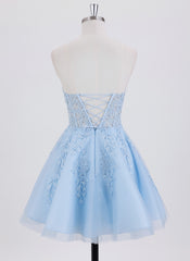 Ball-Gown/Princess Sleeveless Short Tulle Homecoming Dress With Appliques