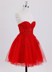 Ball-Gown/Princess Sleeveless Short Tulle Homecoming Dress With Appliques