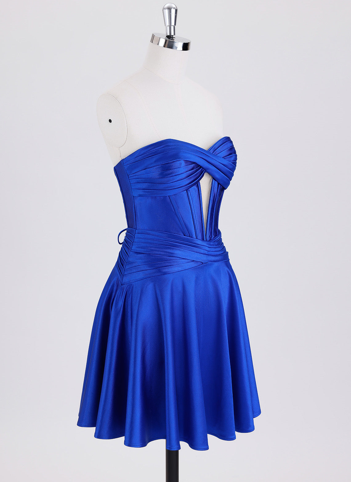 A-line Sleeveless Short Jersey Homecoming Dress With Pleated