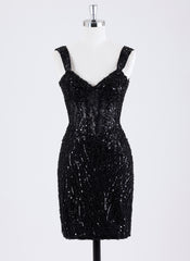 Sheath/Column Short Sequin Homecoming Dress With Sequins