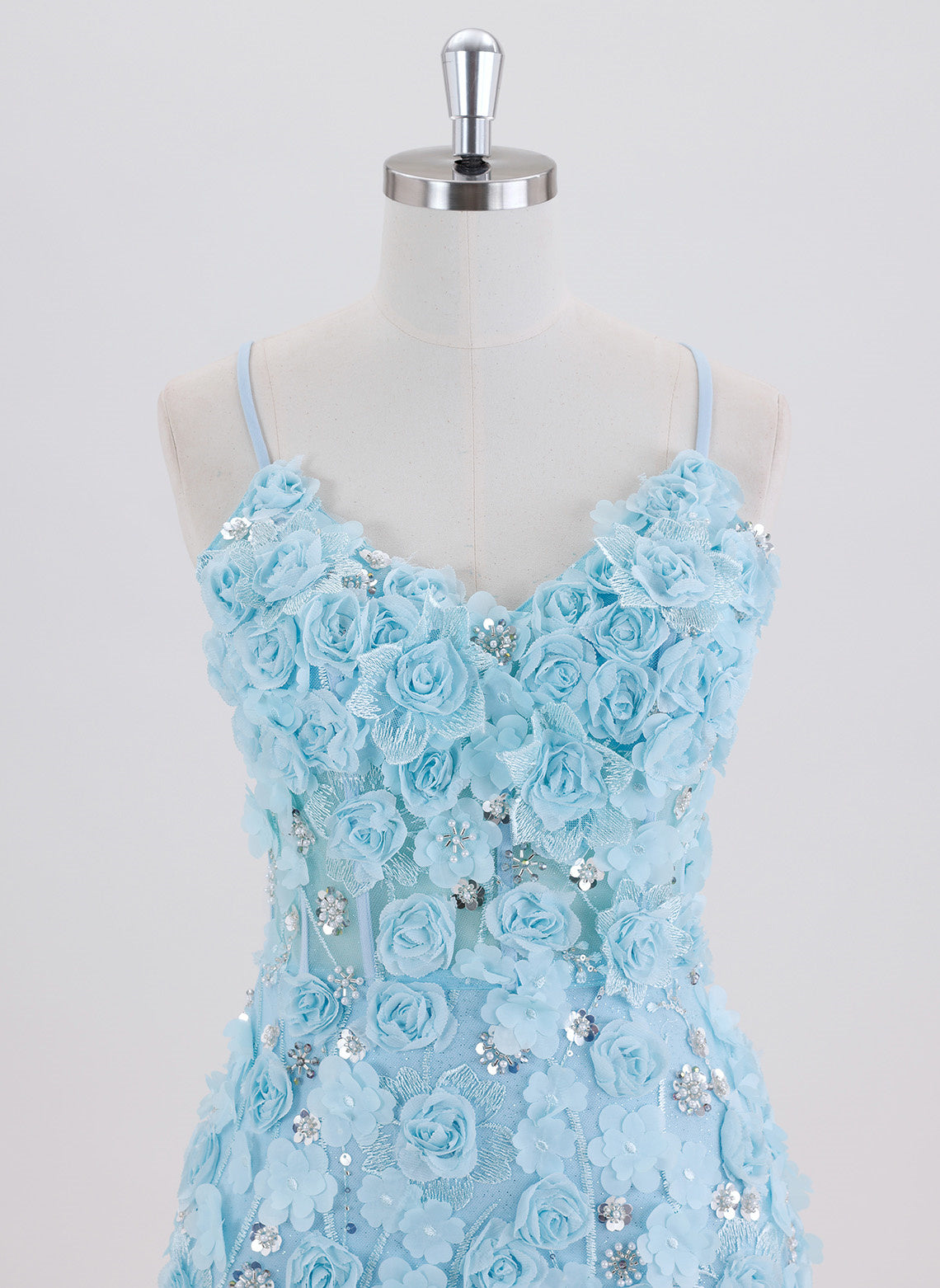 Sheath/Column Spaghetti Straps Short Homecoming Dress With Sequins