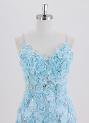 Sheath/Column Spaghetti Straps Short Homecoming Dress With Sequins