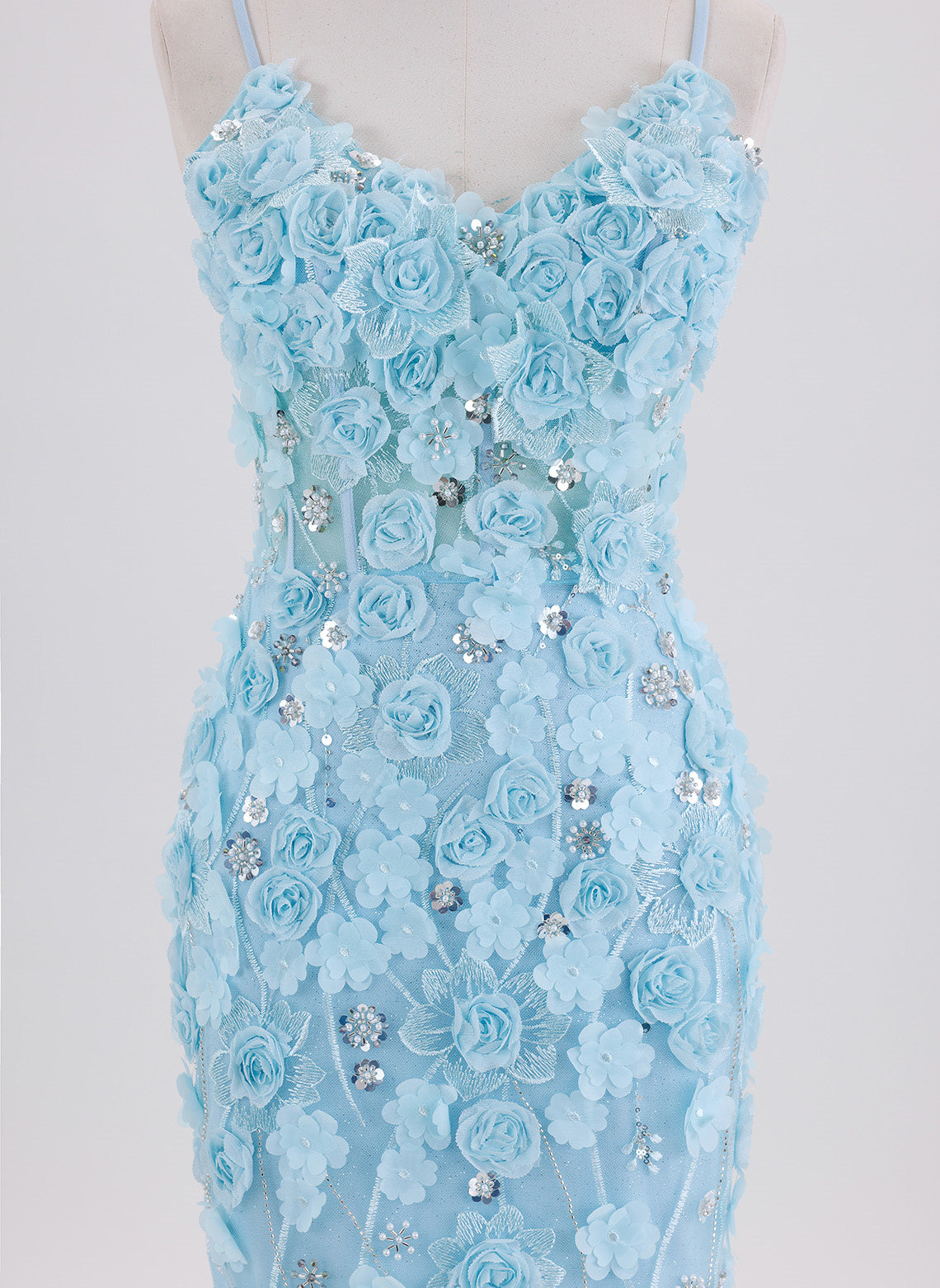 Sheath/Column Spaghetti Straps Short Homecoming Dress With Sequins
