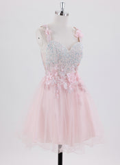 Ball-Gown/Princess Short Homecoming Dress With Sequins 3D Floral