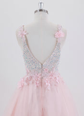Ball-Gown/Princess Short Homecoming Dress With Sequins 3D Floral