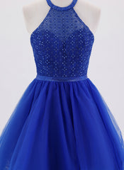 Ball-Gown/Princess Sleeveless Short Tulle Homecoming Dress With Rhinestone