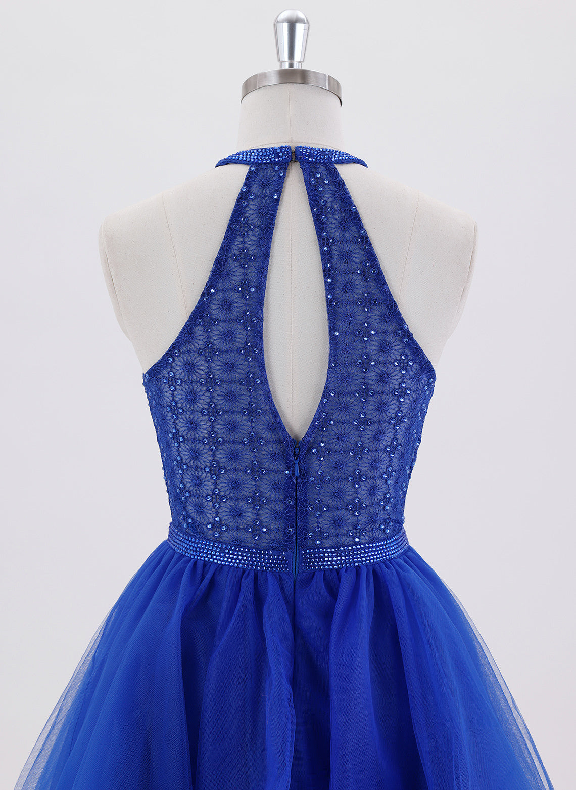 Ball-Gown/Princess Sleeveless Short Tulle Homecoming Dress With Rhinestone