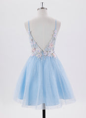 Ball-Gown/Princess Sleeveless Short Tulle Homecoming Dress With Appliques