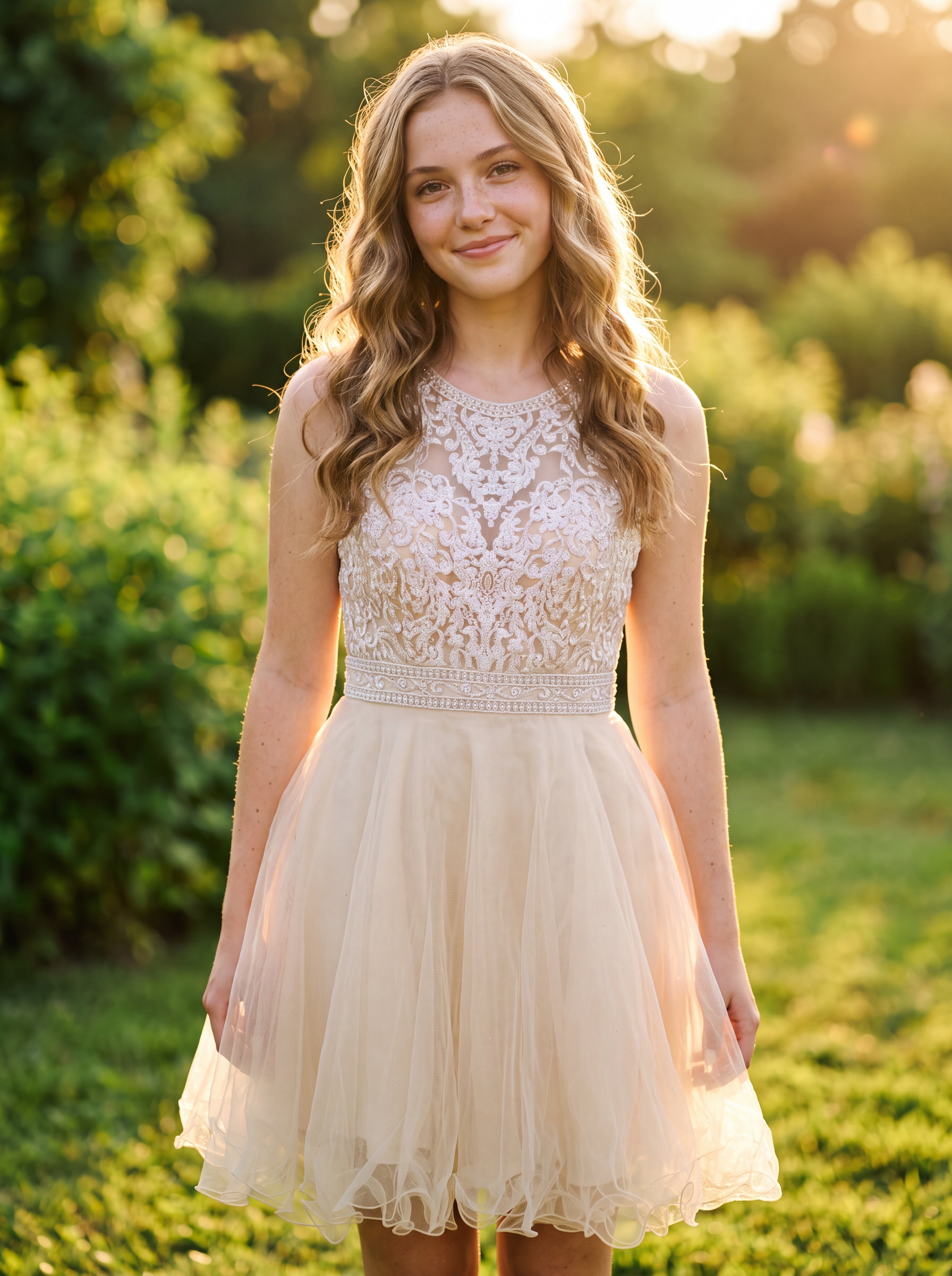 A-line Sleeveless Short Tulle Homecoming Dress With Beading