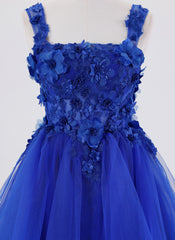 Ball-Gown/Princess Short Homecoming Dress With 3D Floral