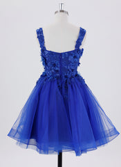 Ball-Gown/Princess Short Homecoming Dress With 3D Floral
