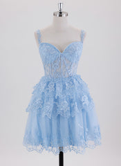 Ball-Gown/Princess Short Homecoming Dress With Lace