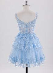 Ball-Gown/Princess Short Homecoming Dress With Lace