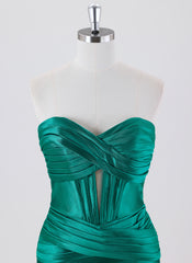 Sheath/Column Sleeveless Short Jersey Homecoming Dress With Pleated
