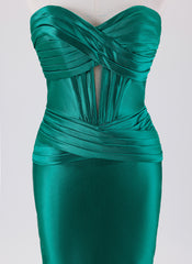 Sheath/Column Sleeveless Short Jersey Homecoming Dress With Pleated