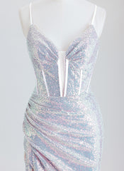 Sheath Short Sequin Homecoming Dress With Sequins