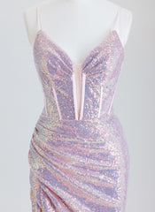 Sheath Short Sequin Homecoming Dress With Sequins