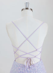 Sheath Spaghetti Straps Short Sequin Homecoming Dress With 3D Floral