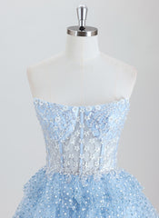 Ball-Gown/Princess Short Lace Homecoming Dress With Sequins