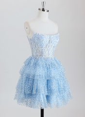 Ball-Gown/Princess Short Lace Homecoming Dress With Sequins