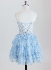 Ball-Gown/Princess Short Lace Homecoming Dress With Sequins