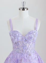 Ball-Gown/Princess Sleeveless Short Tulle Homecoming Dress With Appliques