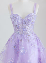 Ball-Gown/Princess Sleeveless Short Tulle Homecoming Dress With Appliques