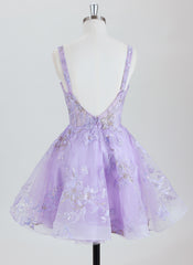 Ball-Gown/Princess Sleeveless Short Tulle Homecoming Dress With Appliques