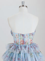 Ball-Gown/Princess Sleeveless Short Tulle Homecoming Dress With Pleated