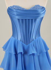 Ball-Gown/Princess Sleeveless Short Chiffon Homecoming Dress With Pleated