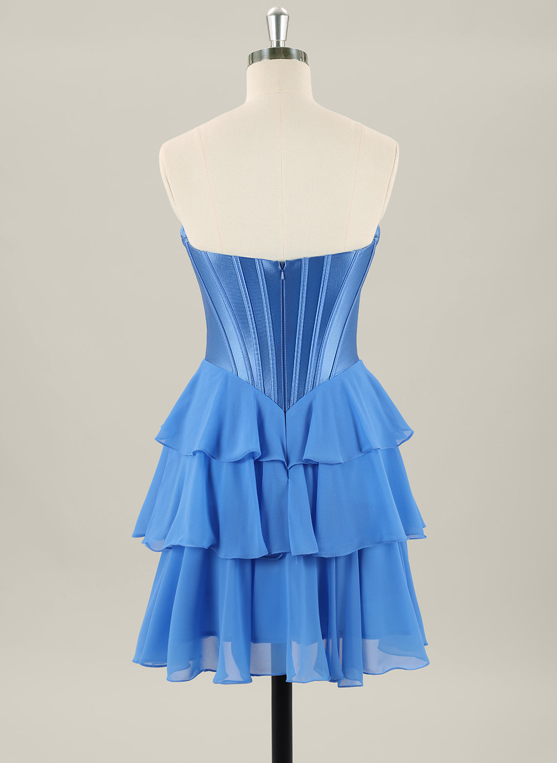 Ball-Gown/Princess Sleeveless Short Chiffon Homecoming Dress With Pleated