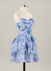 Ball-Gown/Princess Sleeveless Short Chiffon Homecoming Dress With Pleated