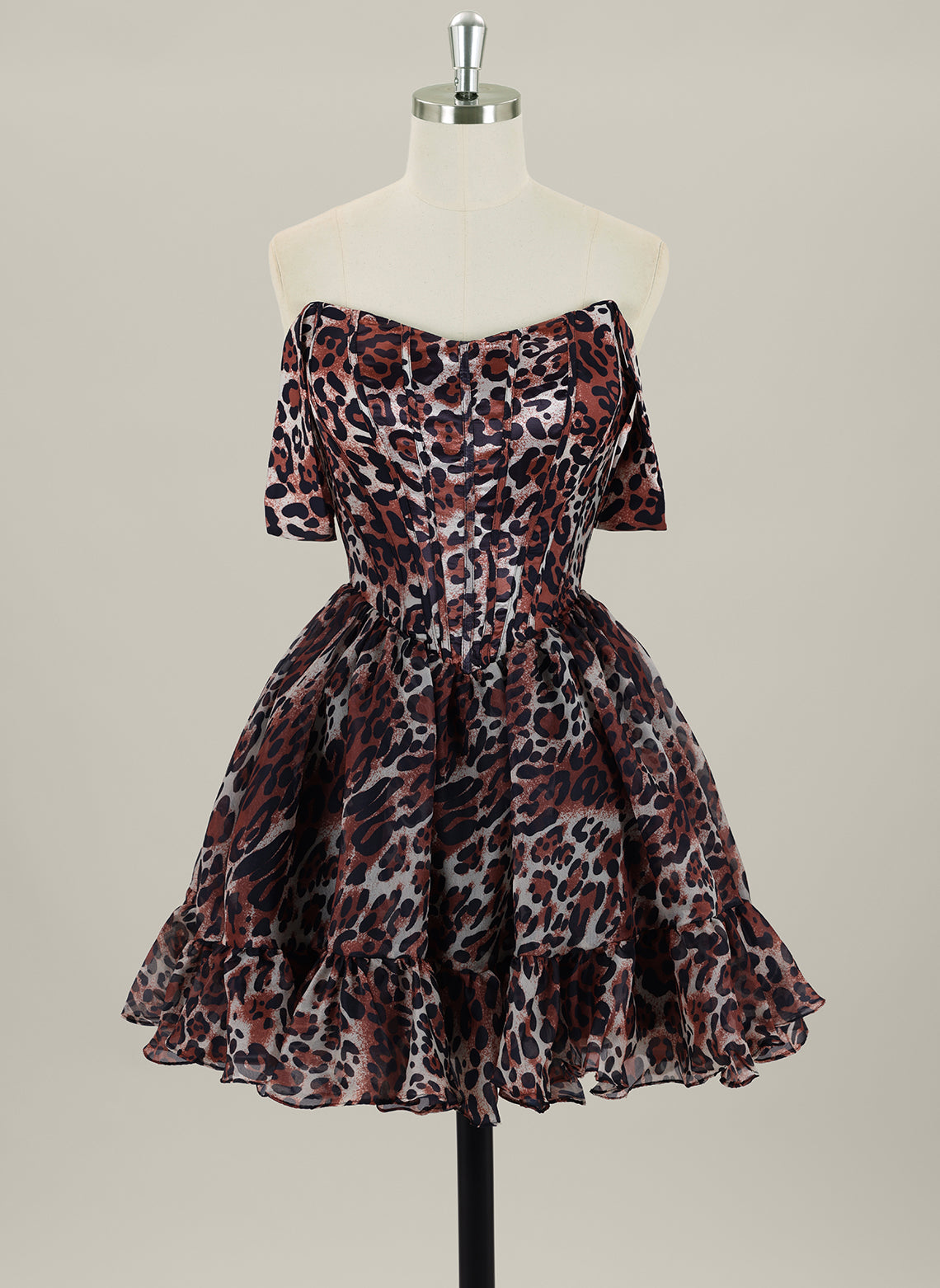 Ball-Gown/Princess  Short Organza Homecoming Dress With Ruffle