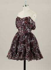 Ball-Gown/Princess  Short Organza Homecoming Dress With Ruffle