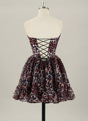 Ball-Gown/Princess  Short Organza Homecoming Dress With Ruffle