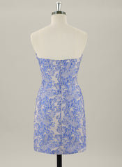Sheath/Column Sleeveless Short Jacquard Homecoming Dress